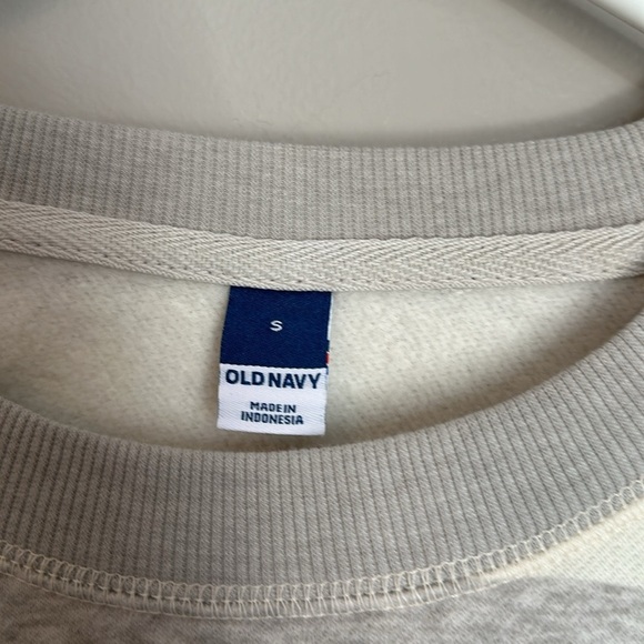 Old Navy Gray and White Striped Sweater/sweatshirt - Picture 2 of 4